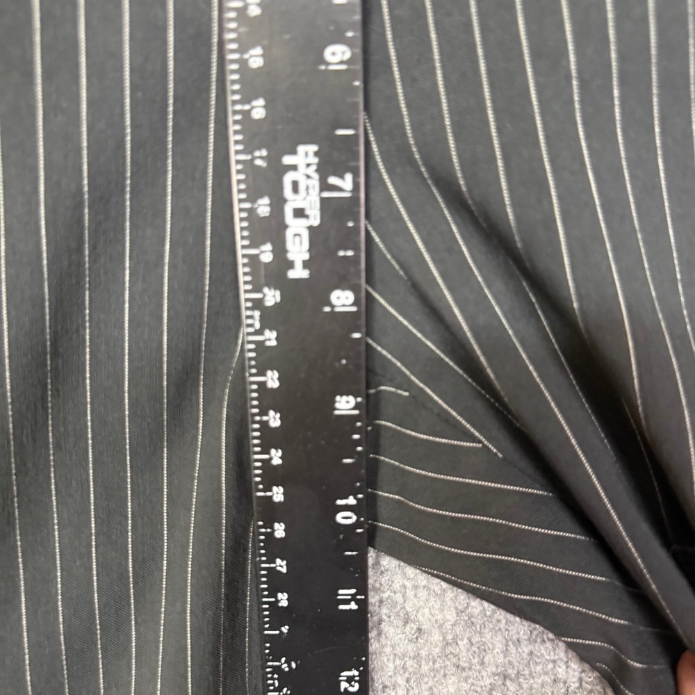 Express Design Studio Editor Pants Women 4R Black Pinstripe Flare Leg Workwear - Picture 9 of 14